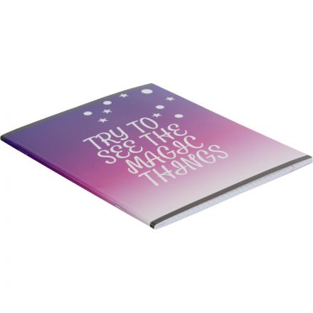 Тетрадь общая А5 48л №1School Magic stars фиол.,клет,скреп, ВД-лак Тетрадь общая А5 48л №1School Magic stars фиол.,клет,скреп, ВД-лак