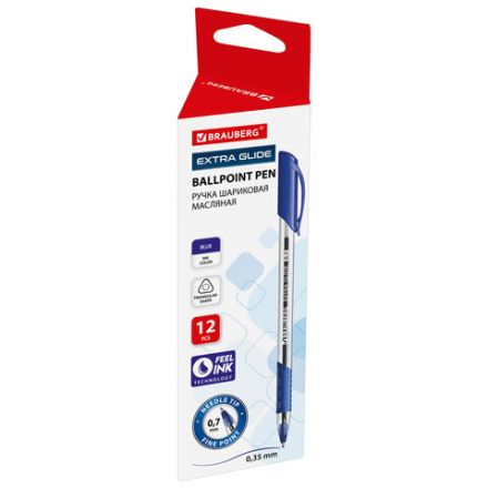 Ручка шариковая масляная с грипом BRAUBERG "Extra Glide GT", СИНЯЯ, трехгранная, узел 0,7 мм, линия письма 0,35 мм, 142681 Ручка шариковая масляная с грипом BRAUBERG "Extra Glide GT", СИНЯЯ, трехгранная, узел 0,7 мм, линия письма 0,35 мм, 142681
