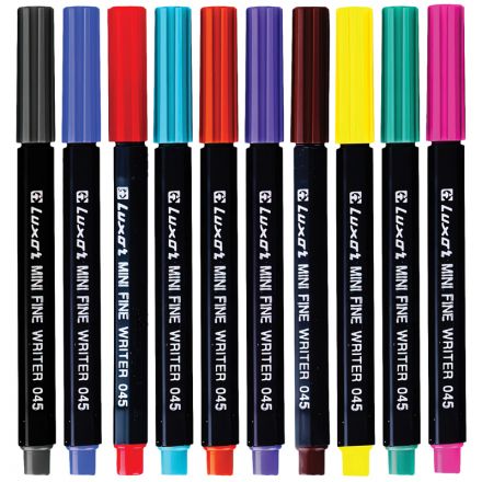 Набор капиллярных ручек Luxor "Mini Fine Writer 045" 10цв., 0,8мм, европодвес Набор капиллярных ручек Luxor "Mini Fine Writer 045" 10цв., 0,8мм, европодвес
