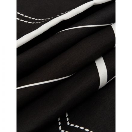 Постельное белье 2сп микрофибра Geo (нав. 70х70 2 шт), черный/белый