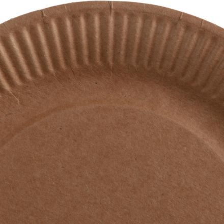 Тарелка одноразовая бум. 18см, Крафт 225 гр/м2 500шт/кор