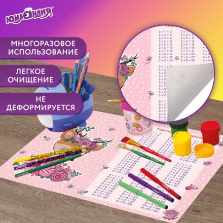 Настольное покрытие ЮНЛАНДИЯ, А3+, пластик, 46x33 см, "Fawn", 270395 Настольное покрытие ЮНЛАНДИЯ, А3+, пластик, 46x33 см, "Fawn", 270395