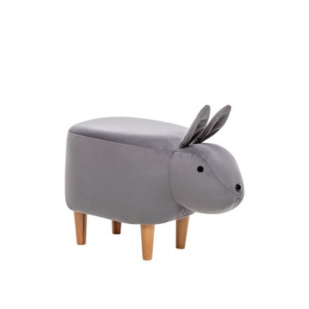 Пуф Leset Rabbit COMBI V32 серый, Ткань Велюр