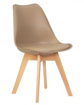 Стул обеденный DOBRIN JERRY SOFT, ножки светлый бук, цвет сиденья бежевый (GR-03) Стул обеденный DOBRIN JERRY SOFT, ножки светлый бук, цвет сиденья бежевый (GR-03)