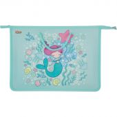 Папка для тетрадей №1School Русалка А4 на молн с ручкам,пластик, 45мм,ПТ-15 Папка для тетрадей №1School Русалка А4 на молн с ручкам,пластик, 45мм,ПТ-15