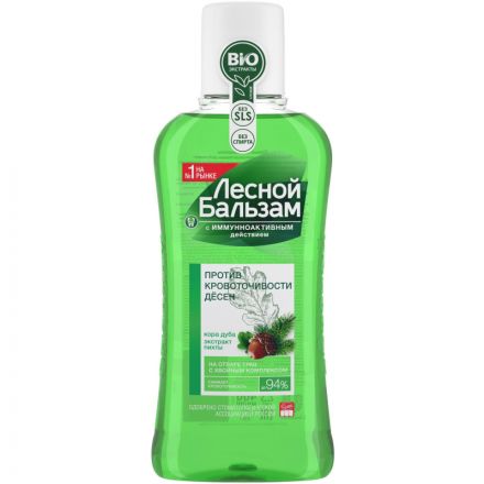 Ополаскиватель для полости рта Лесной бальзам для дес с экс коры дуб 400 мл Ополаскиватель для полости рта Лесной бальзам для дес с экс коры дуб 400 мл