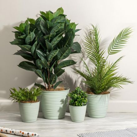 Горшок д/цветов Saffron D267мм,9,1л с поддоном (светло-зеленый),221610417 Горшок д/цветов Saffron D267мм,9,1л с поддоном (светло-зеленый),221610417