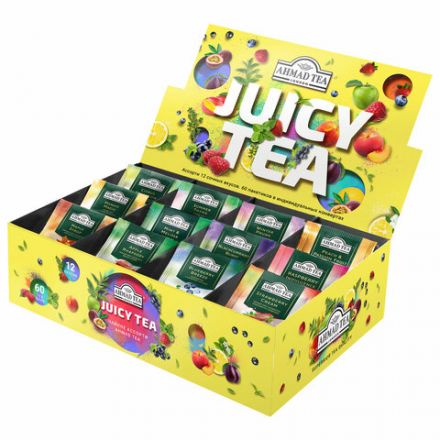 Чай AHMAD "Juicy tea" ассорти 12 вкусов, НАБОР 60 пакетиков, N074 Чай AHMAD "Juicy tea" ассорти 12 вкусов, НАБОР 60 пакетиков, N074