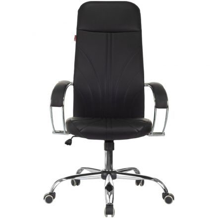 Кресло VB_EChair 655LT SL/TPU черный экокожа крестов. хром