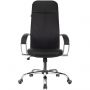 Кресло VB_EChair 655LT SL/TPU черный экокожа крестов. хром
