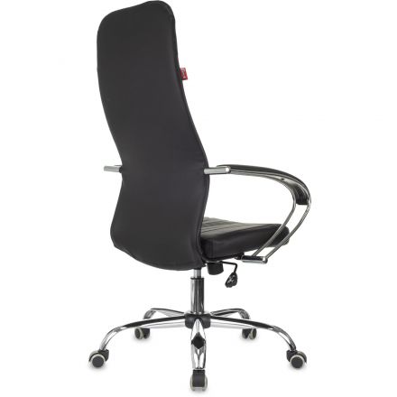 Кресло VB_EChair 655LT SL/TPU черный экокожа крестов. хром