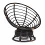 Кресло-качалка Папасан/Papasan (W 23/01 B) /без подушки/ 115х78х104см, античный черно-коричневый