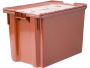 Ящик 600х400х400 мороз. Safe PRO сплошной, с крышкой, оранж с оранж крышкой Ящик 600х400х400 мороз. Safe PRO сплошной, с крышкой, оранж с оранж крышкой