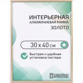 Рамка 300х400, золото, алюминевая., ПЭТ стекло, 2019_34_12_345 Рамка 300х400, золото, алюминевая., ПЭТ стекло, 2019_34_12_345