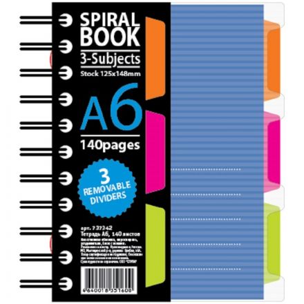 Бизнес-тетрадь Attache Selection Spiral Book A6 140 листов синяя в клетку на спирали (125x146 мм)