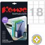 Этикетки самоклеящиеся Promega label (Комус) 66,7х46 мм 18 штук на листе белые с закругленными углами (100 листов в упаковке)