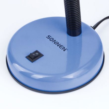 Настольная лампа / светильник SONNEN OU-203, на подставке, цоколь Е27, синий, 236677