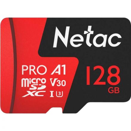 Карта памяти Netac MicroSD card P500 Extreme Pro 128GB, retail version w/SD Карта памяти Netac MicroSD card P500 Extreme Pro 128GB, retail version w/SD