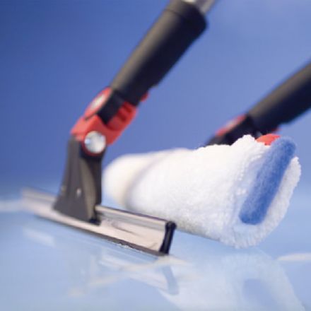 Щетка для мытья окон VILEDA "Эволюшн" + шубка из микрофибры, ширина 35 см (без черенка), 100812