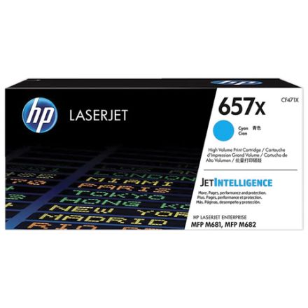 Картридж лазерный HP (CF471X) Color LJ M681dh/M681f/M682z, №657X, голубой, оригинальный, 23000 страниц Картридж лазерный HP (CF471X) Color LJ M681dh/M681f/M682z, №657X, голубой, оригинальный, 23000 страниц