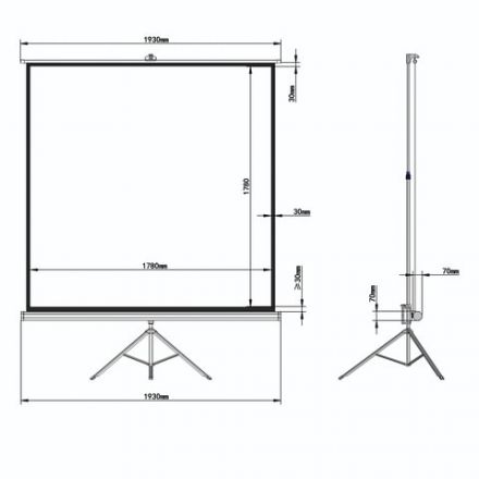 Экран проекционный на треноге (180х180 см), матовый, 1:1, BRAUBERG "TRIPOD", 236730 Экран проекционный на треноге (180х180 см), матовый, 1:1, BRAUBERG "TRIPOD", 236730