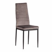 Стул Tetchair Easy Chair (mod. 24-1) металл, вельвет, 49 х 41 х 98 см, Dark grey (темно-серый) HLR24 / черный
