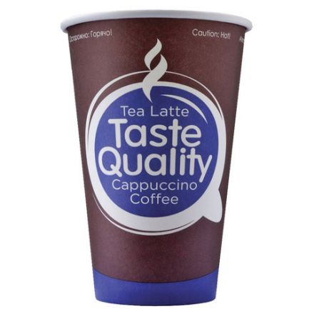 Стакан одноразовый бумажный 300/360 мл, D 80 мм, КОМПЛЕКТ 50 шт., однослойный, Taste Quality, холодное/горячее, Ve, ФОРМАЦИЯ, HB80-360-2299