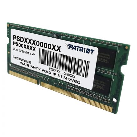 Модуль памяти Patriot SL DDR3 4GB 1600MHz 1.35V SODIMM (PSD34G1600L2S) Модуль памяти Patriot SL DDR3 4GB 1600MHz 1.35V SODIMM (PSD34G1600L2S)