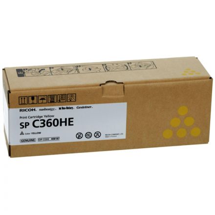 Тонер-картридж Ricoh SP C360HE 408187 желтый оригинальный повышенной емкости Тонер-картридж Ricoh SP C360HE 408187 желтый оригинальный повышенной емкости