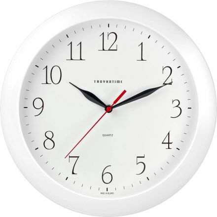 Часы настенные, модель 01, диаметр 290 мм, пластик, белый, 11110113
