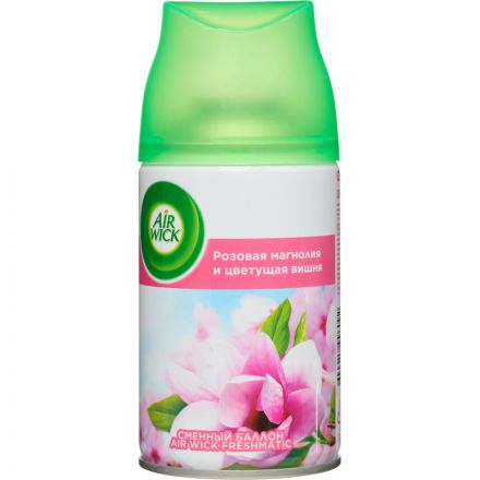 Баллон сменный для автоосвежителя Air Wick Роз магнол и цветущ.Вишня,250мл
