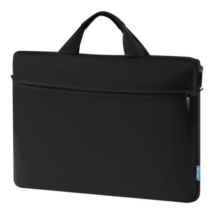 Сумка для ноутбука 15,6" Först "Basic Black", полиэстер, черный, мягкий подклад, внешнее отделение