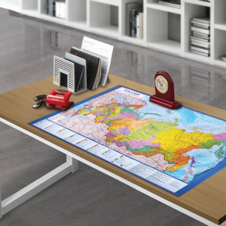 Коврик-подкладка настольный для письма (590х380 мм), с картой России, BRAUBERG, 236776 Коврик-подкладка настольный для письма (590х380 мм), с картой России, BRAUBERG, 236776