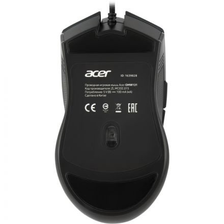 Мышь компьютерная Acer OMW131 черный (800-6400dpi)USB/1кн (ZL.MCEEE.015)