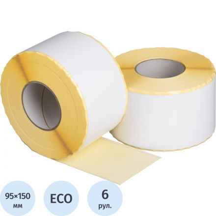 Термоэтикетки ЭКО 95х150м сплошн. с облоем,вт.76,бок.облой 4,166мм,6 рул/уп Термоэтикетки ЭКО 95х150м сплошн. с облоем,вт.76,бок.облой 4,166мм,6 рул/уп