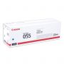 Картридж лазерный CANON (055C) для LBP663/664/MF742/744/746, голубой, оригинальный, ресурс 2100 страниц, 3015C002