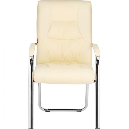 Конференц-кресло BN_TQ_Echair-807 VPU кожзам бежевый, хром