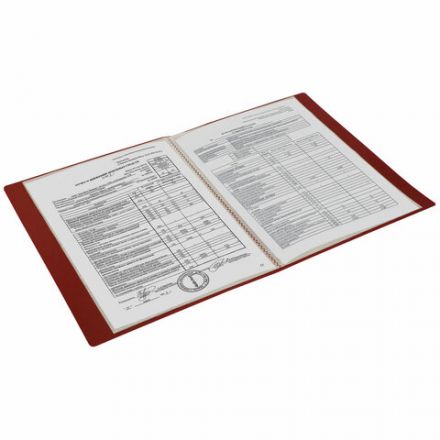 Папка 20 вкладышей BRAUBERG "Office", красная, 0,5 мм, 271325 Папка 20 вкладышей BRAUBERG "Office", красная, 0,5 мм, 271325