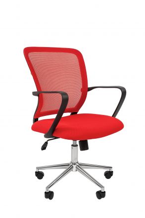 Офисное кресло Chairman 698 Россия  TW-69 красный хром new