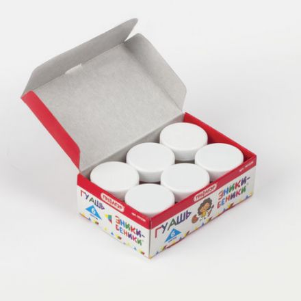 Гуашь ПИФАГОР ЭНИКИ-БЕНИКИ", 6 цветов по 10 мл, 191329 Гуашь ПИФАГОР ЭНИКИ-БЕНИКИ", 6 цветов по 10 мл, 191329