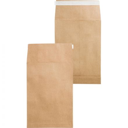 Пакет Bong Gusset С4 из крафт-бумаги 130 г/кв.м стрип (200 штук в упаковке)