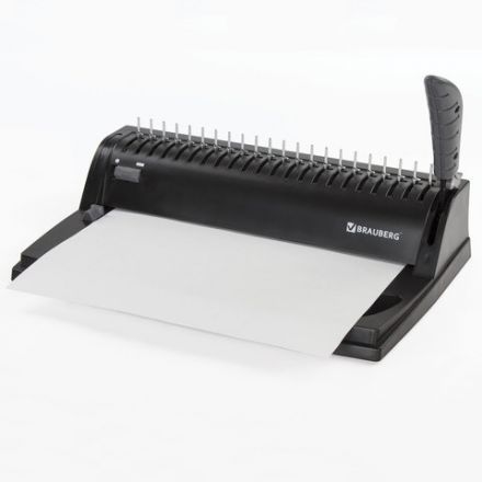 Переплетная машина для пластиковой пружины BRAUBERG B8, пробивает до 8 листов, сшивает до 125 листов, 530958 Переплетная машина для пластиковой пружины BRAUBERG B8, пробивает до 8 листов, сшивает до 125 листов, 530958