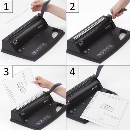 Переплетная машина для пластиковой пружины BRAUBERG B8, пробивает до 8 листов, сшивает до 125 листов, 530958 Переплетная машина для пластиковой пружины BRAUBERG B8, пробивает до 8 листов, сшивает до 125 листов, 530958