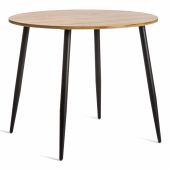 Стол Tetchair URANUS ЛДСП/металл, 90x90x77 см, Дуб вотан/Черный Стол Tetchair URANUS ЛДСП/металл, 90x90x77 см, Дуб вотан/Черный