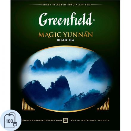 Чай Greenfield Magic Yunnan черн.фольгир 100 пак/уп, 0583-09 Чай Greenfield Magic Yunnan черн.фольгир 100 пак/уп, 0583-09