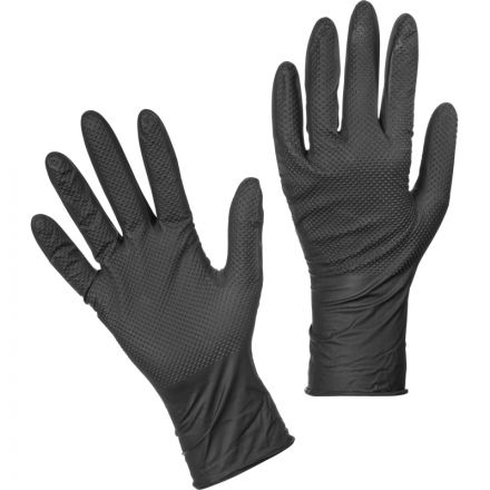 Перчатки одноразовые нитрил Steel Grip цв.черный (50 пар/уп)р.L,ПС Перчатки одноразовые нитрил Steel Grip цв.черный (50 пар/уп)р.L,ПС