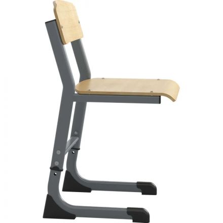 Стул ученический MET_Комус Мебель Школа 2.0, 5-7 р.г. серый