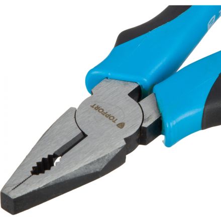 Плоскогубцы 200 мм TOPFORT из углеродистой стали с ручкой из ПВХ