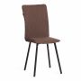 Стул обеденный Ля Русс/La Rousse ткань рогожка, коричневый/черный, 3м7-147, 49х50х93см