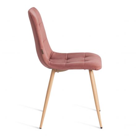 Стул CHILLY (mod. JSC-220) Велюр/металл , 44,5х52,5х88 см, Coral (коралловый) HLR44 / натуральный Стул CHILLY (mod. JSC-220) Велюр/металл , 44,5х52,5х88 см, Coral (коралловый) HLR44 / натуральный